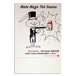 Make Magic This Season Vintage Red Cross Poster