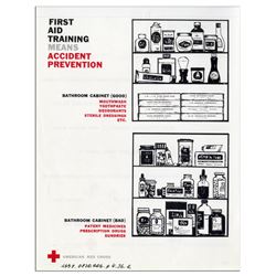 1st Aid Training = Accident Prevention Red Cross Poster