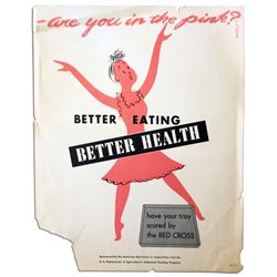 1940's ''Better Eating'' Vintage Red Cross Poster