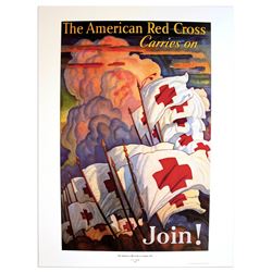 The American Red Cross Carries On: Join! Vintage Poster