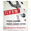 Image 1 : Vintage Red Cross 1953 Poster for First Aid Education