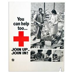 Vintage Red Cross 15'' x 19'' Vintage Recruitment Poster