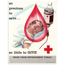 Original 1958 American Red Cross 11'' x 14'' Poster