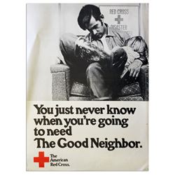 Vintage Red Cross 18x24 Poster re Being a Good Neighbor