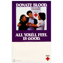 Original Red Cross Donate Blood Poster