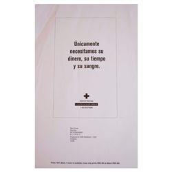 Necesitamos su Dinero Original Red Cross Poster