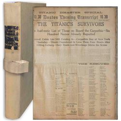 Rare Original Titanic Newspapers from Boston in 1912