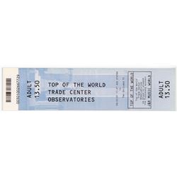 2001 World Trade Center Ticket -- Dated 23 August 2001