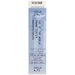 World Trade Center Ticket 8/6/2001 Observatory Deck