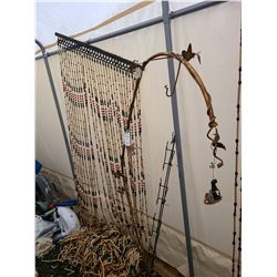 Bead Curtains and Metal Art