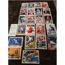 Signed Baseball Trading Cards