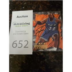 Signed Shaquille O’Neal Rookie Trading Card Cat A