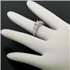 Image 3 : 14k White Gold 1.45 ctw 3 Princess Diamond Engagement Ring w/ Baguette Accents