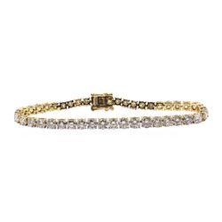 14.21 ctw Diamond Bracelelet - 14KT Yellow Gold