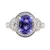 Image 2 : 2.88 ctw Tanzanite and Diamond Ring - 14KT White Gold