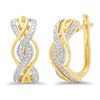 Image 1 : 14k Gold 0.21CTW Diamond Earrings, (I1)