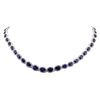 Image 1 : 30.98 ctw Sapphire and Diamond Necklace - 14KT White Gold