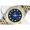 Image 1 : Rolex Ladies 18K 2T YG/SS Original Blue Vignette Diamond Datejust 26mm with Box