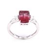 Image 1 : Bi-Color Watermelon Tourmaline & Diamond Ring