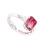 Image 2 : Bi-Color Watermelon Tourmaline & Diamond Ring