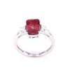 Image 3 : Bi-Color Watermelon Tourmaline & Diamond Ring