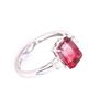 Image 4 : Bi-Color Watermelon Tourmaline & Diamond Ring