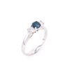 Image 2 : Blue Diamond Art Deco 14k White Gold Ring