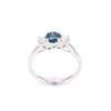 Image 7 : Blue Diamond Art Deco 14k White Gold Ring