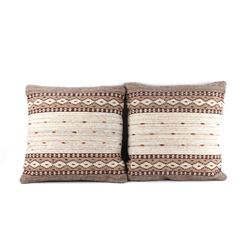 Moon Phases Wool Pillow Set of Two by A. Gutierrez