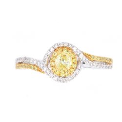 Fancy Yellow Diamond Ring set in 14K Gold