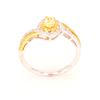 Image 2 : Fancy Yellow Diamond Ring set in 14K Gold