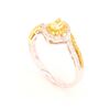 Image 3 : Fancy Yellow Diamond Ring set in 14K Gold