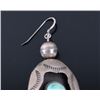 Image 11 : Navajo Old Pawn Royston Turquoise Blossom Earrings
