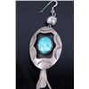 Image 5 : Navajo Old Pawn Royston Turquoise Blossom Earrings