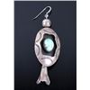 Image 8 : Navajo Old Pawn Royston Turquoise Blossom Earrings