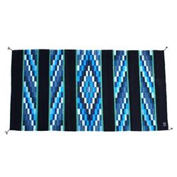 Cubos Blue Eye Dazzler Wool Rug - Alicia Gutierrez