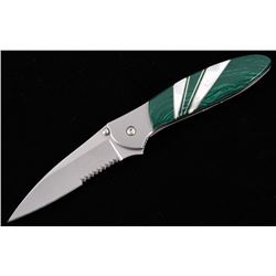 Kershaw Leek Malachite & MOP Combo Knife