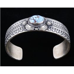 Navajo Tufa Cast Golden Hills Turquoise Bracelet