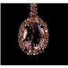 Image 7 : Morganite & Diamond 14K Rose Gold Earring Pair