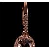 Image 8 : Morganite & Diamond 14K Rose Gold Earring Pair