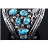 Image 7 : Navajo Kingman Turquoise & Bear Claw Bracelet