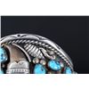 Image 9 : Navajo Kingman Turquoise & Bear Claw Bracelet