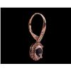 Image 8 : Morganite & Diamond 14K Rose Gold Earring Pair
