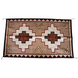 Old Crystal Connected Diamonds Angora Wool Rug