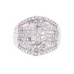 Canary Star Designer Diamond 18k White Gold Ring