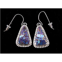 Navajo Herbert Tsosie Mojave & Sterling Earrings