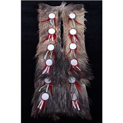 Lakota Ihoka Badger Society Wolf Mirror Sash 19th