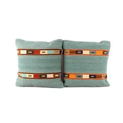 Tipo Peru Jade Churro Wool Set of Two Pillows Ruiz