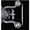 Image 4 : Navajo Kingman Turquoise Sand Cast Belt Buckle