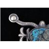 Image 6 : Navajo Kingman Turquoise Sand Cast Belt Buckle